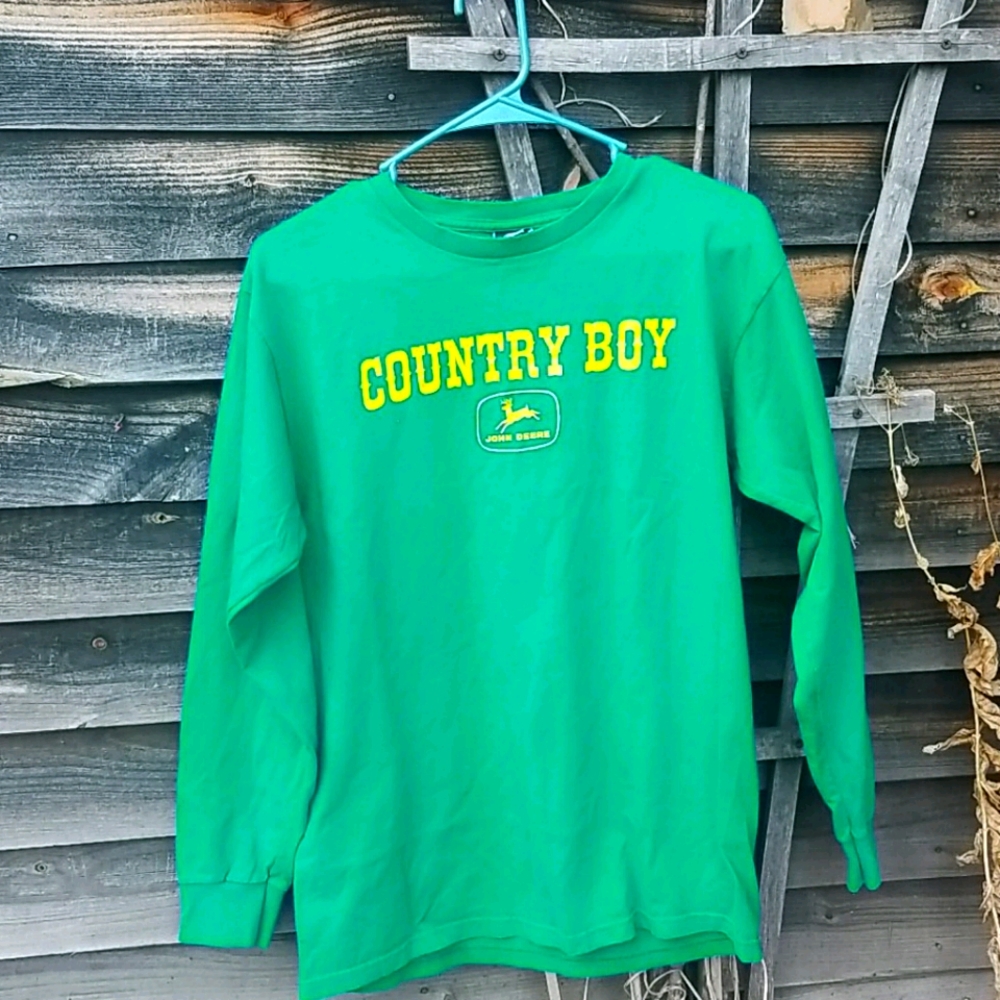 Men's COUNTRY Boy John Deere sz M LS Tee Shirt